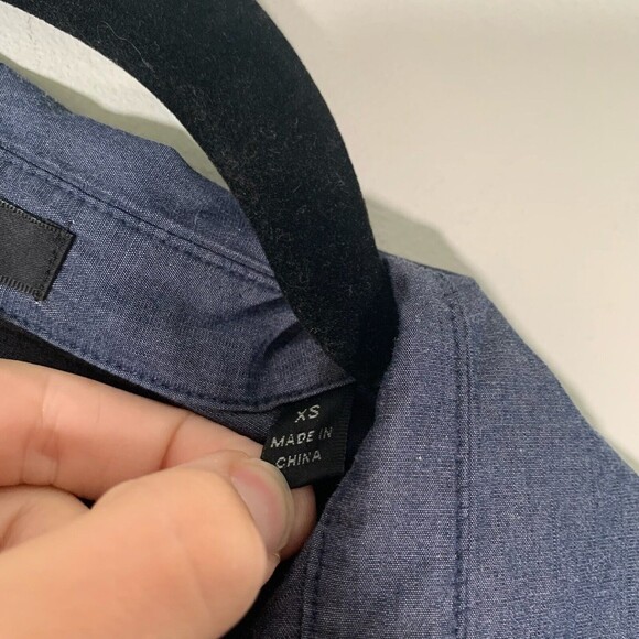 ATM Dress Women’s XS Chambray Button Up Long Sleeve Dress - Picture 3 of 10